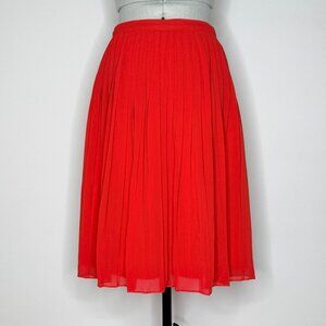 Ann Taylor Pleated Red Skirt